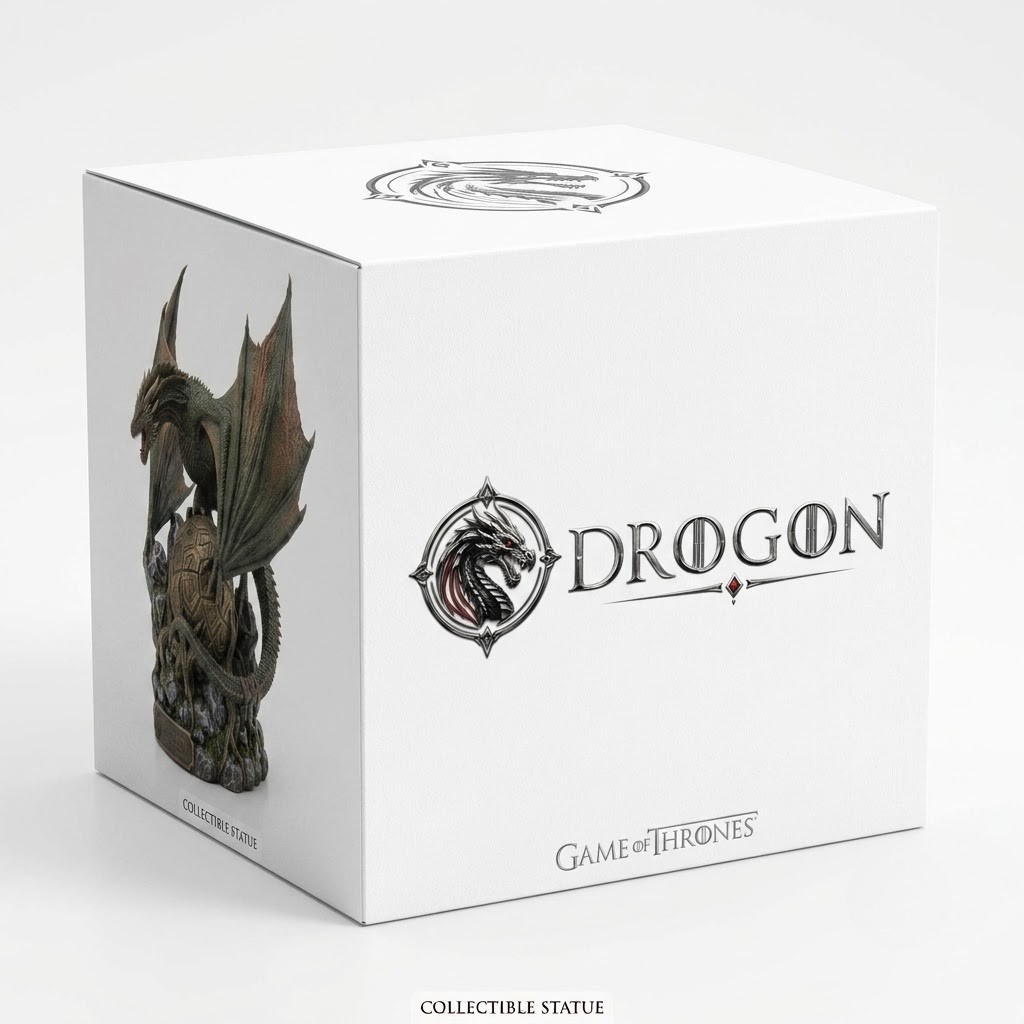 DROGON Rhaegal Green Dragon Statue – Collectible Figurine with Dragon Egg on Mountain Base (Desk & Table Top Decor)