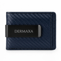 Dermaxa™ Carbon Fiber Minimalist Slim Wallet for Men – Navy Blue Money Clip Wallet with Credit Card Slots